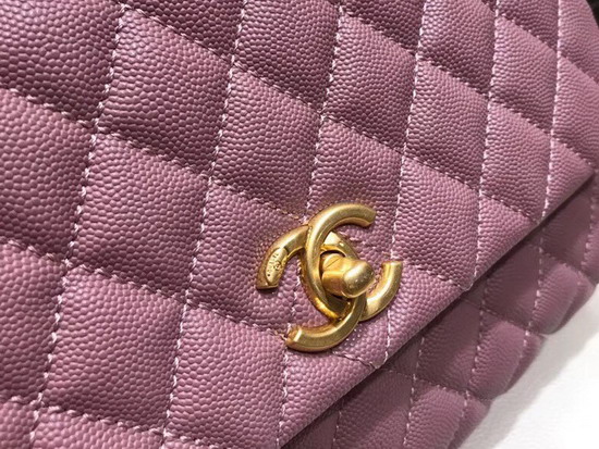 Chanel Coco Handle Bag in Dusty Pink Lizard Handle