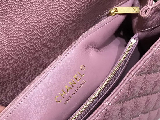 Chanel Coco Handle Bag in Dusty Pink Lizard Handle