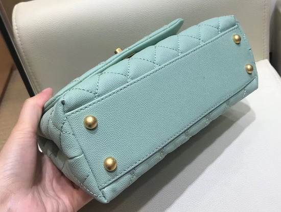 Chanel Coco Handle Bag in Turquoise Grain Leather