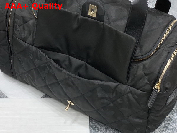 Chanel Coco Neige Neige Two in One Duffle Bag and Backpack in Black Logo Nylon Replica