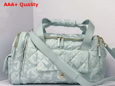 Chanel Coco Neige Neige Two in One Duffle Bag and Backpack in Pale Blue Logo Nylon Replica