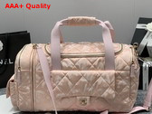 Chanel Coco Neige Neige Two in One Duffle Bag and Backpack in Pink Logo Nylon Replica