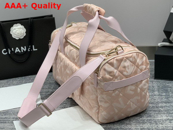 Chanel Coco Neige Neige Two in One Duffle Bag and Backpack in Pink Logo Nylon Replica