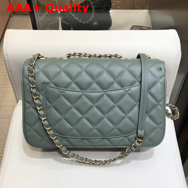 Chanel Coco Vintage Flap Bag Green Lambskin Gold Tone Metal Replica