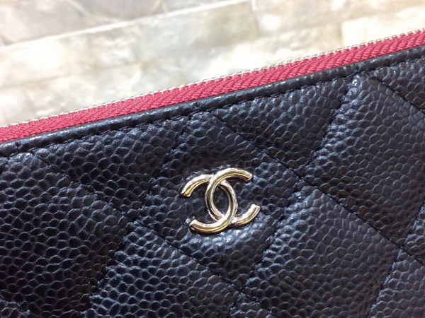 Chanel Coin Purse in Black Caviar Leather For Sale