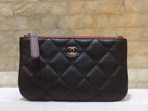 Chanel Coin Purse in Black Lambskin For Sale