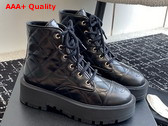 Chanel Combat Boots in Black Quilted Calfskin Replica