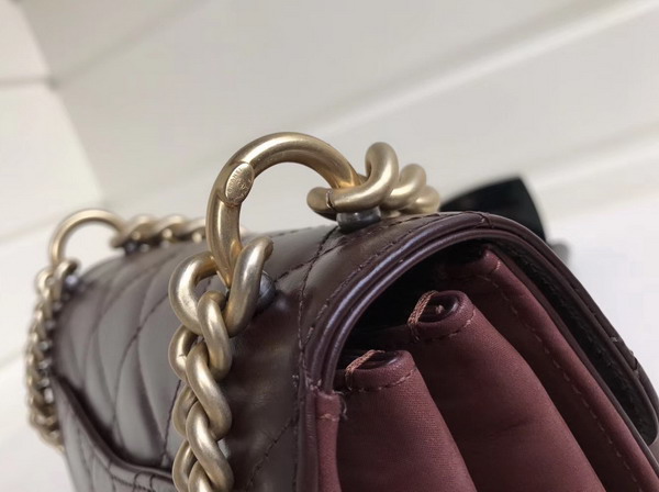 Chanel Cosmopolite Flap Bag Calfskin Iridescent Calfskin Burgundy Small Model For Sale