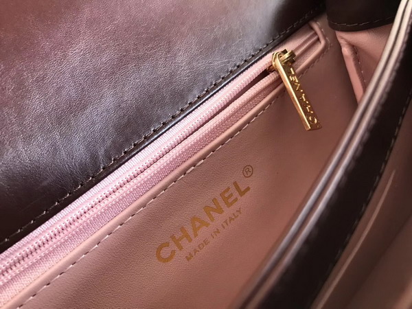 Chanel Cosmopolite Flap Bag Calfskin Iridescent Calfskin Burgundy Small Model For Sale