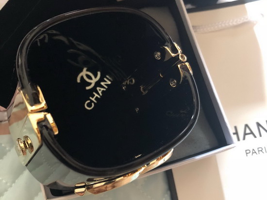 Chanel Cuff Bracelet Black Resin and Gold CC