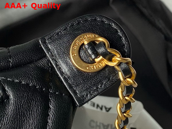 Chanel Double C Waist Bag in Black Shiny Lambskin AS4113 Replica