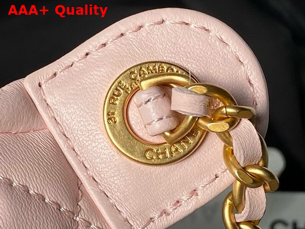 Chanel Double C Waist Bag in Pink Shiny Lambskin AS4113 Replica