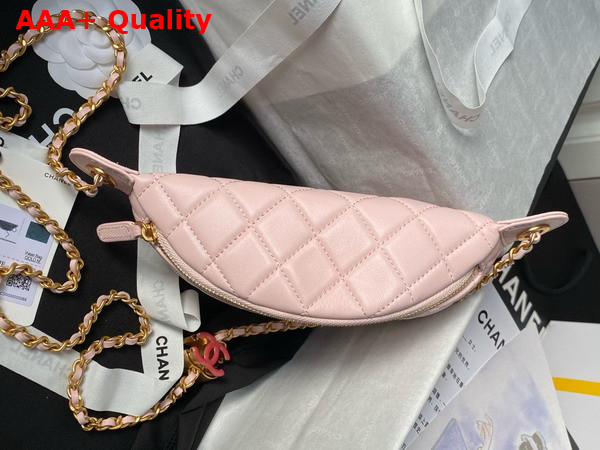 Chanel Double C Waist Bag in Pink Shiny Lambskin AS4113 Replica