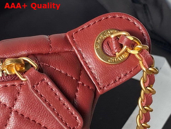 Chanel Double C Waist Bag in Red Shiny Lambskin AS4113 Replica