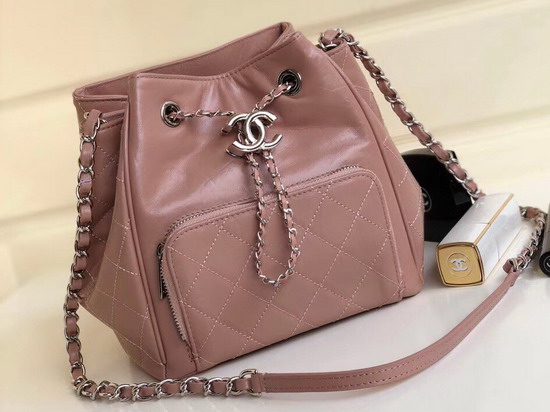 Chanel Drawstring Bag Dusty Pink