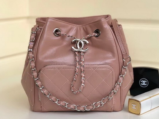 Chanel Drawstring Bag Dusty Pink