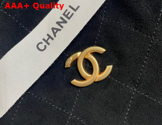 Chanel Drawstring Bag in Black Suede Leather Replica