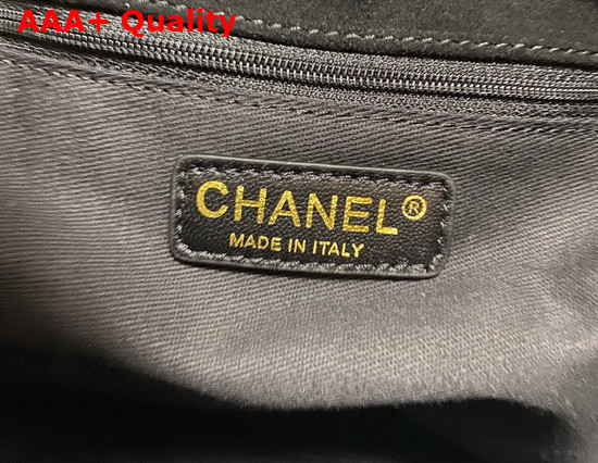 Chanel Drawstring Bag in Black Suede Leather Replica