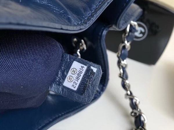 Chanel Drawstring Bag in Blue Aged Calfskin