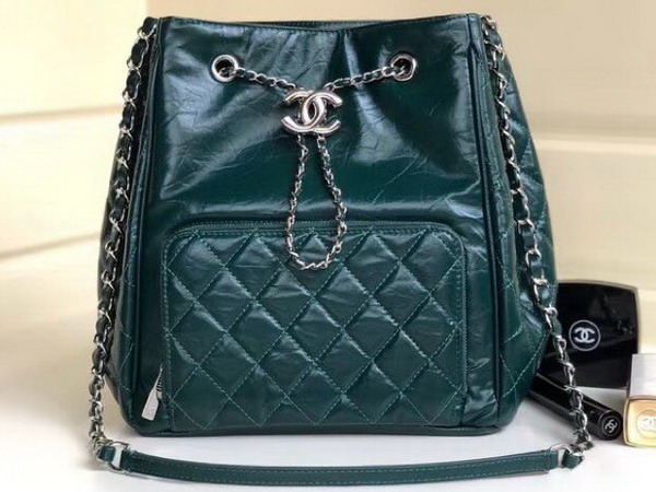 Chanel Drawstring Bag in Green