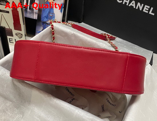 Chanel Drawstring Bag in Red Lambskin Replica