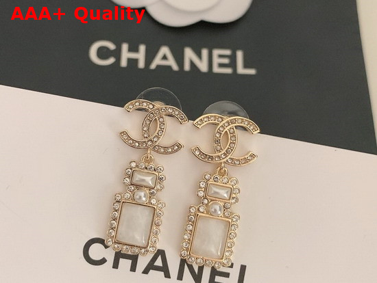 Chanel Earrings Metal Resin Imitation Pearls Replica