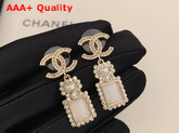 Chanel Earrings Metal Resin Imitation Pearls Replica