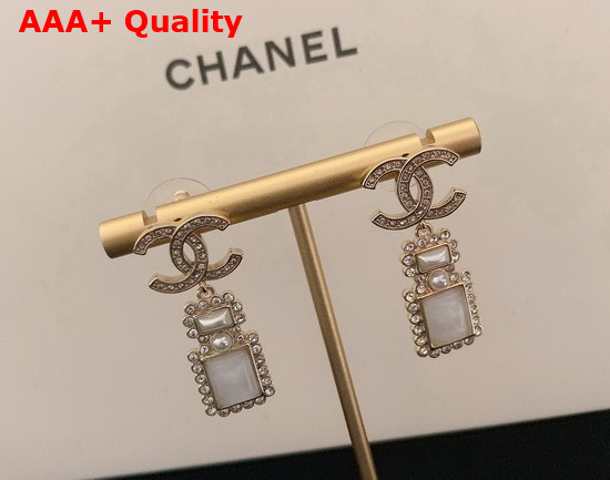 Chanel Earrings Metal Resin Imitation Pearls Replica