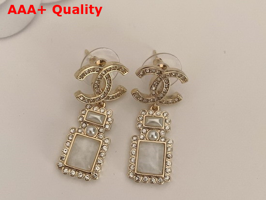 Chanel Earrings Metal Resin Imitation Pearls Replica