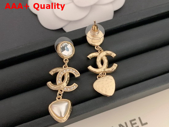 Chanel Earrings Metal Resin and Glass Pearls Replica