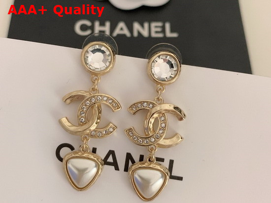 Chanel Earrings Metal Resin and Glass Pearls Replica