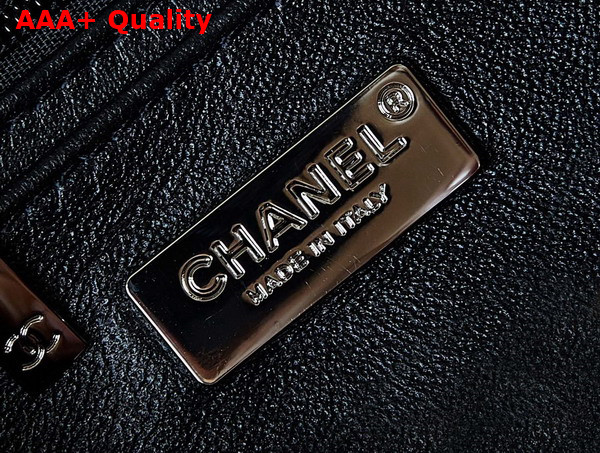 Chanel Eevening Bag Strass Silver Tone Metal Black and Silver Ref As4297 Replica