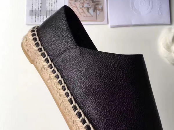 Chanel Espadrilles Calfskin Black For Sale