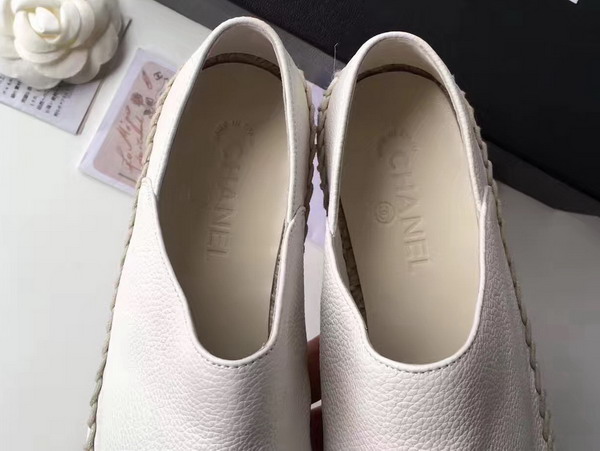 Chanel Espadrilles Calfskin White Black For Sale