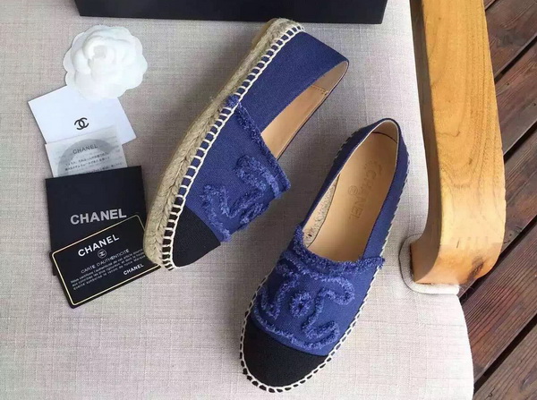 Chanel Espadrilles Denim Blue Black for Sale