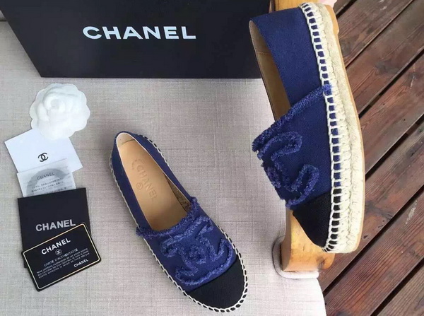 Chanel Espadrilles Denim Blue Black for Sale