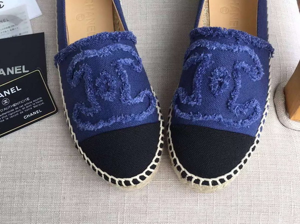 Chanel Espadrilles Denim Blue Black for Sale