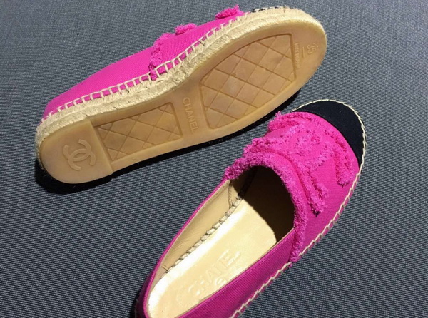 Chanel Espadrilles Denim Fuchsia Black for Sale