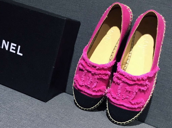 Chanel Espadrilles Denim Fuchsia Black for Sale