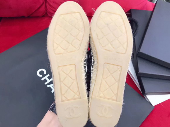 Chanel Espadrilles Fabric Grosgrain Black