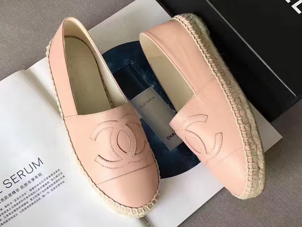 Chanel Espadrilles Lambskin Light Pink For Sale