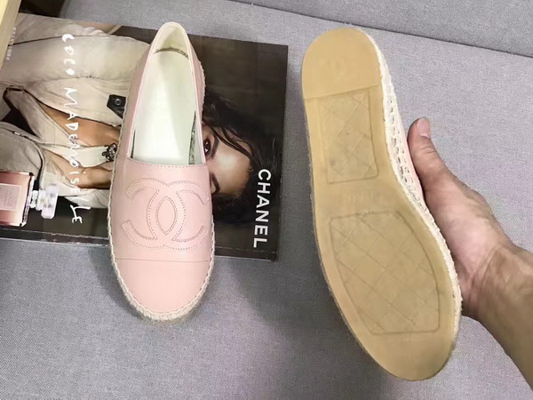 Chanel Espadrilles Lambskin Light Pink For Sale