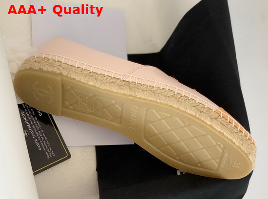 Chanel Espadrilles Lambskin Light Pink G29762 Replica