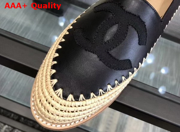 Chanel Espadrilles Lambskin and Grosgrain Black Replica