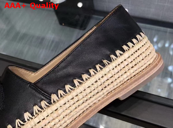 Chanel Espadrilles Lambskin and Grosgrain Black Replica