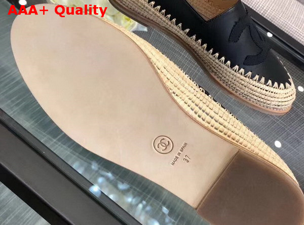 Chanel Espadrilles Lambskin and Grosgrain Black Replica