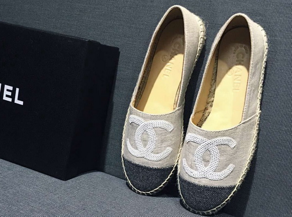 Chanel Espadrilles Light Grey Denim for Sale