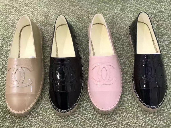 Chanel Espadrilles Patent Leather Black For Sale