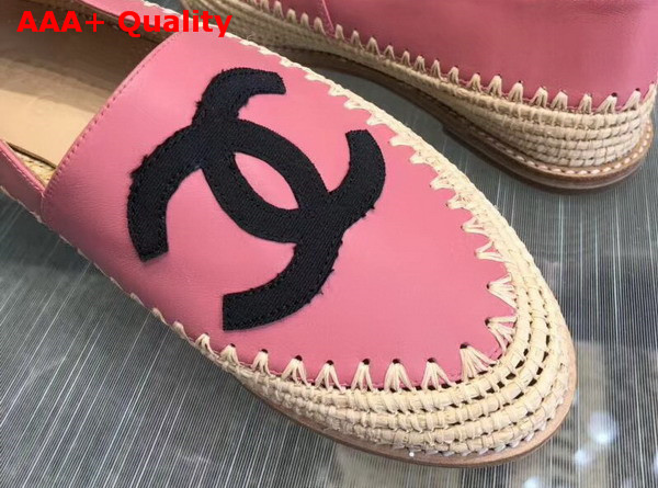 Chanel Espadrilles Pink Lambskin and Grosgrain Replica