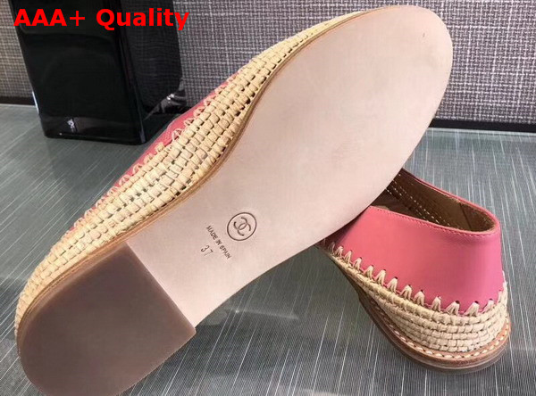 Chanel Espadrilles Pink Lambskin and Grosgrain Replica